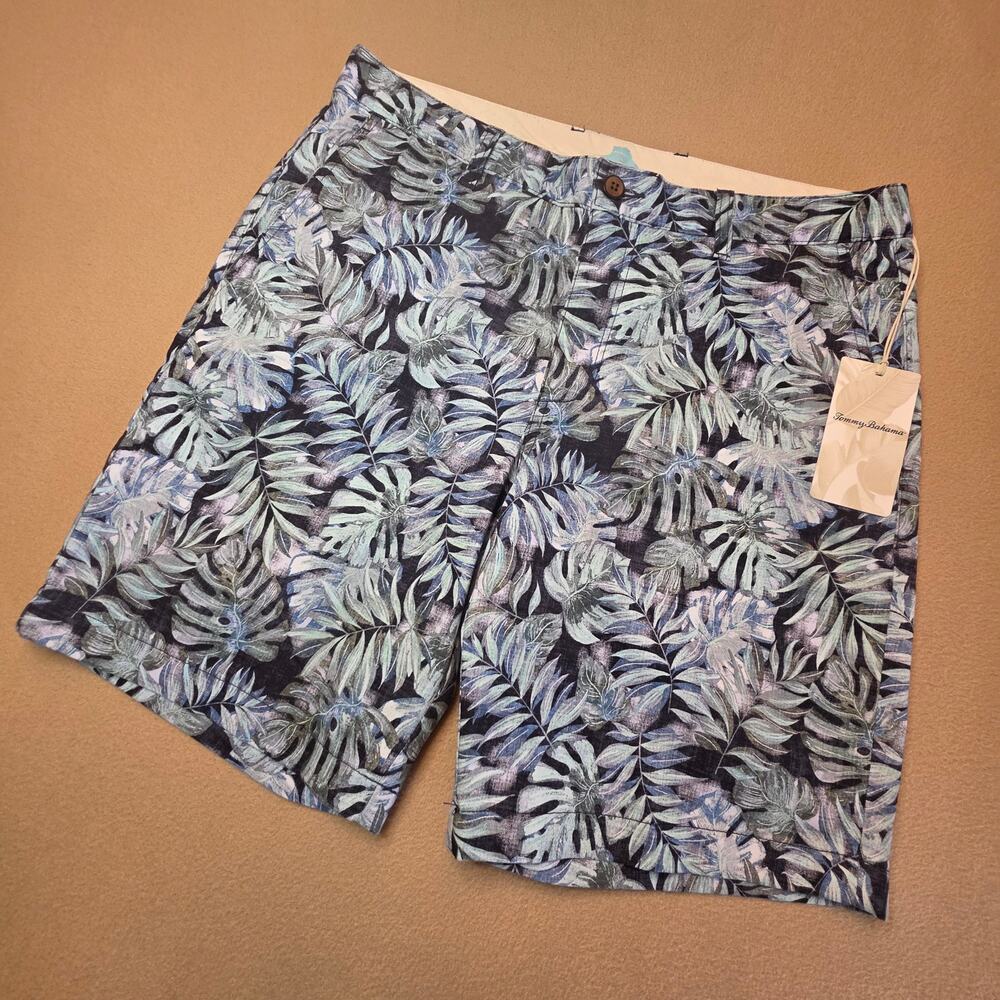 Tommy Bahama Borcay Fiesta Fronds Shorts Sz 34 (9" Inseam) Tropical Floral NWT